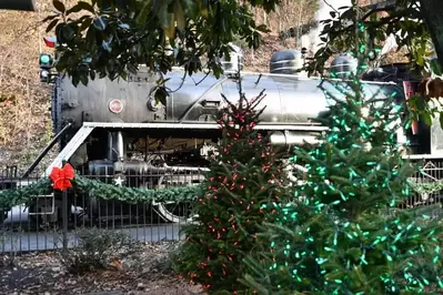 Ride the Dollywood Express at Christmas in Pigeon Forge