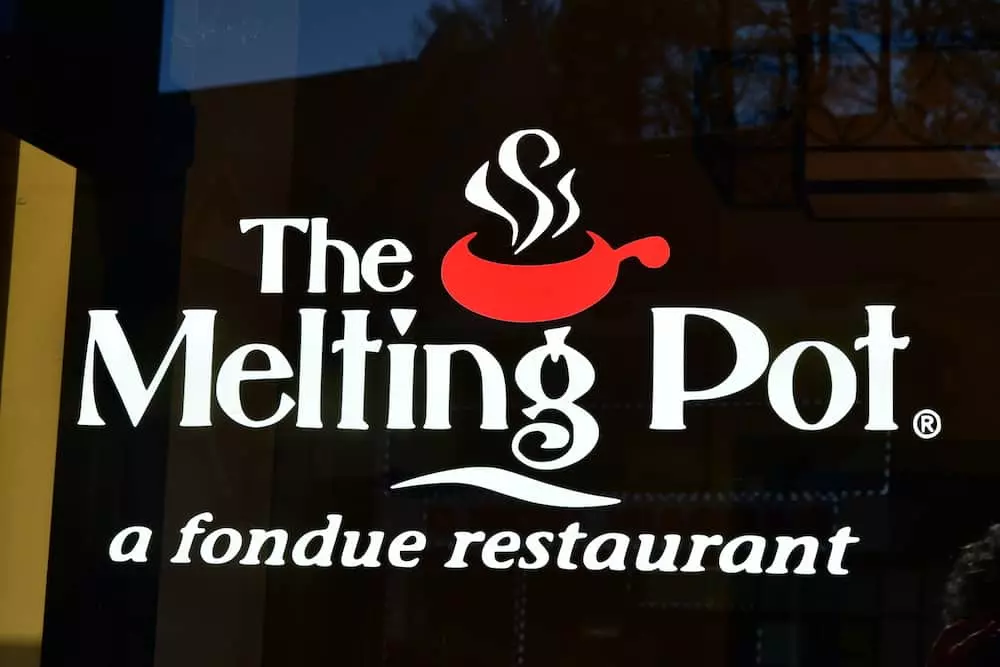 the melting pot sign from the restaurant in gatlinburg tennessee