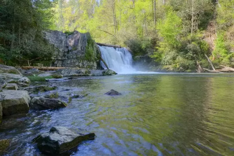 abrams falls is one of the top hikes in the great smoky mountains for large groups