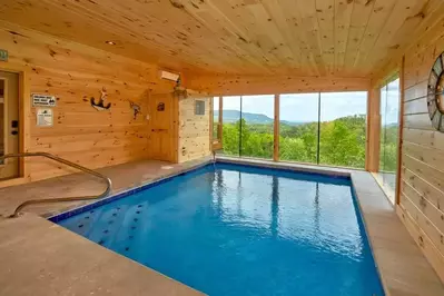 indoor pool at preserve pool lodge