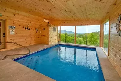 indoor pool smoky mountains cabin