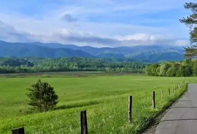 view of the mountains in cades cove