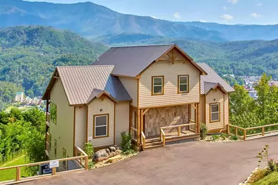 cabin in gatlinburg with a mountain view