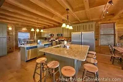 kitchen in mountain top retreat