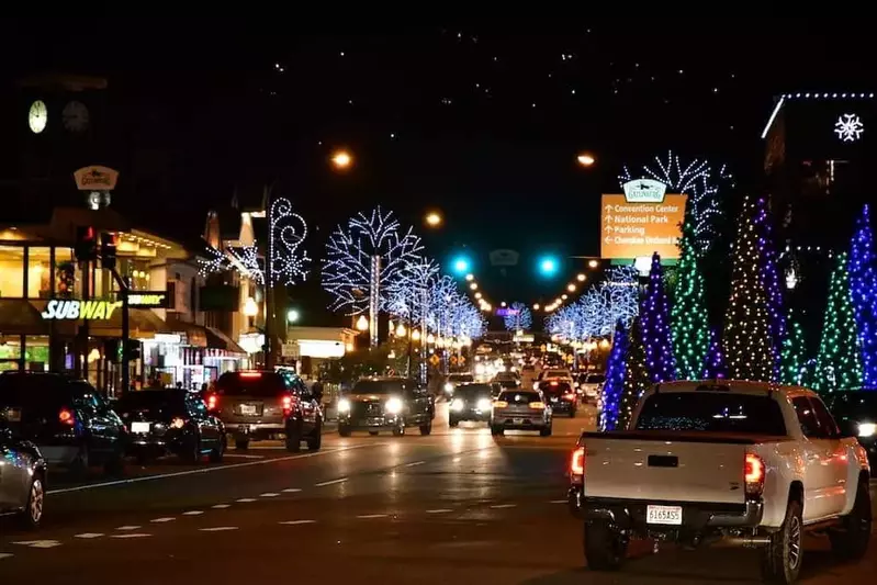 Winter Magic in downtown Gatlinburg Tn