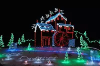 A Pigeon Forge Winterfest light display depicting The Old Mil.