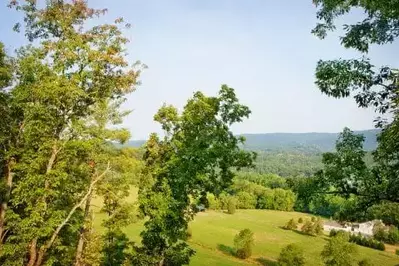 Outside of Black Bear Ridge cabin