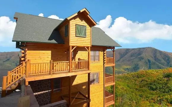 The large Cades Cove Castle cabin near Gatlinburg.