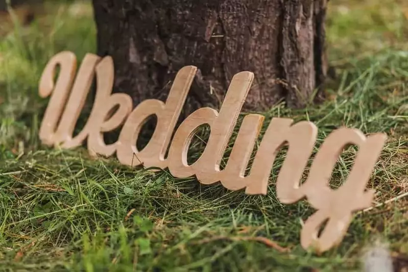 wedding sign at Pigeon Forge TN log cabins