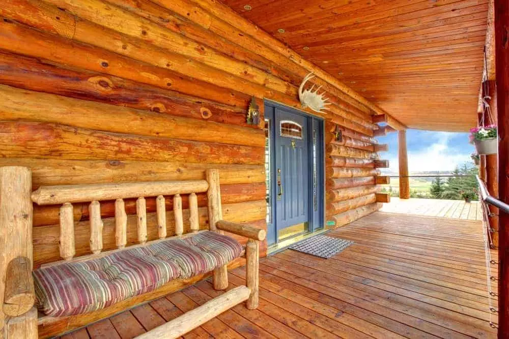 front door at a large family cabin rental in Pigeon Forge
