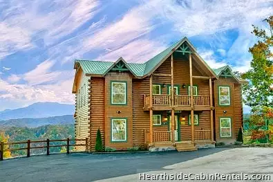 A large group Pigeon Forge cabin, perfect for a church retreat in the Smoky Mountains