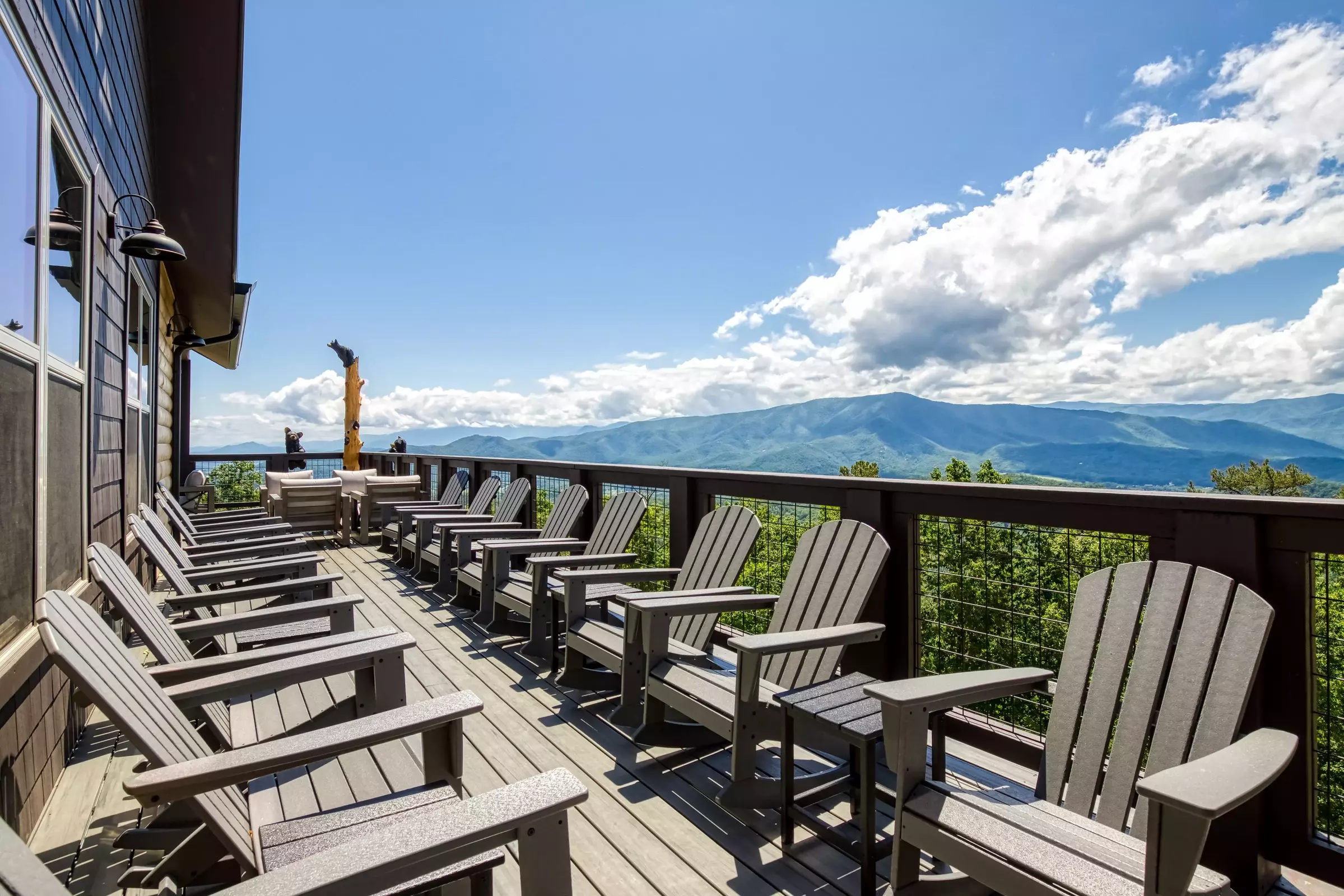 deck of 16 bedroom cabin