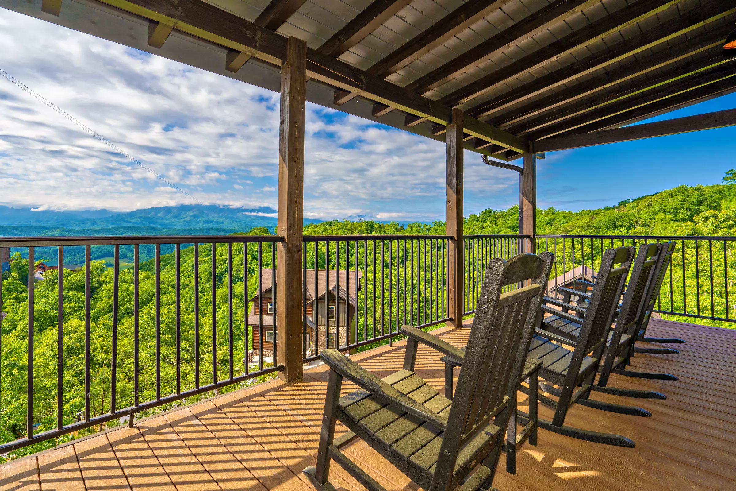 deck of Lodges at Legacy cabin