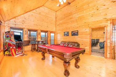 mountain view pool lodge game room