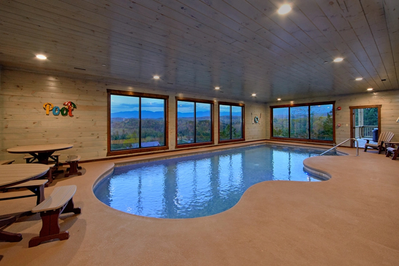 king of the mountain - one of the top cabins with private pools in pigeon forge