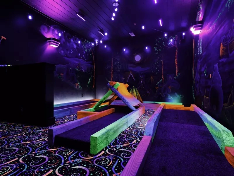 cabin with mini golf