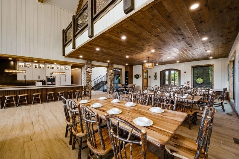 kitchen at large cabin in the smokies
